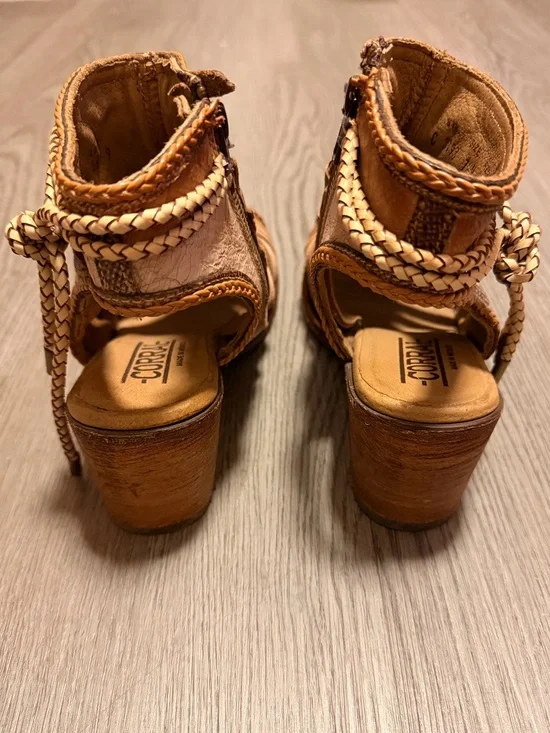 NWOB Corral Jessica Tall Top Leather Sandals - Tan - Size 7 - Picture 9 of 11